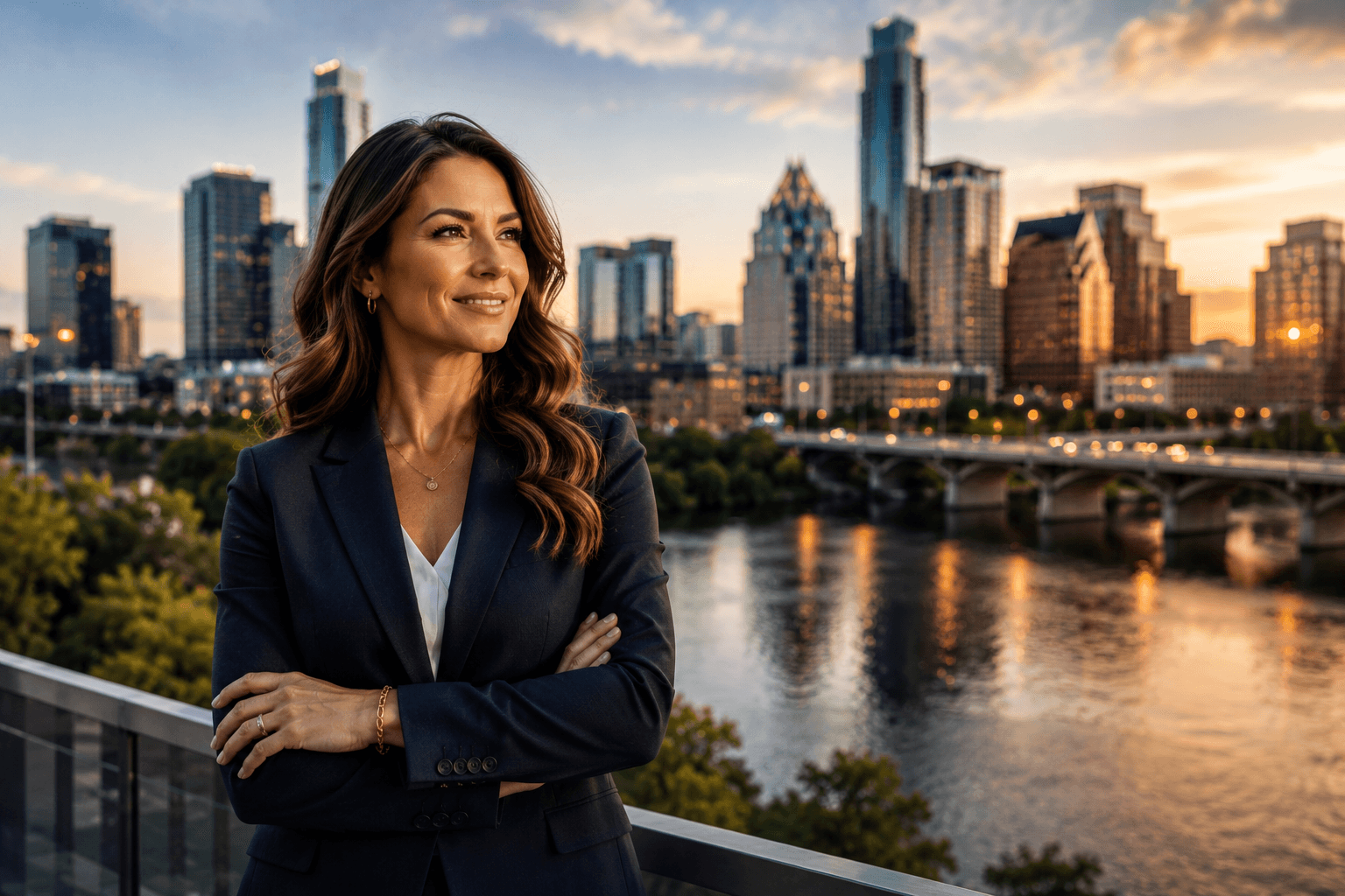 Laurel Seymour in an Austin residential neighborhood, representing strategic advisory